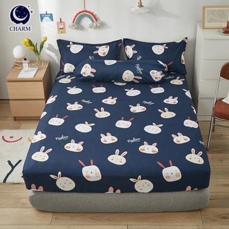 CHARM ชุดผ้าปูที่นอน + ผ้านวม 3.5 ฟุต 3 ชิ้น ลาย NAVY BUNNY คอลเลคชั่น DREAMY_11